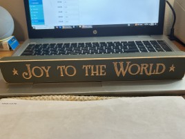 G1227 - Joy to the World engraved wood block 