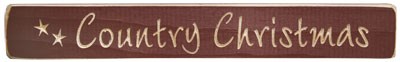 G1234 - Country Christmas Engraved Wood Block 