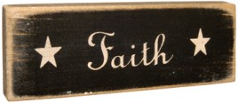 G12566 - Faith Messenger Wood Block 