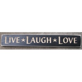  G9026BK - Live Love Laugh engraved wood block 