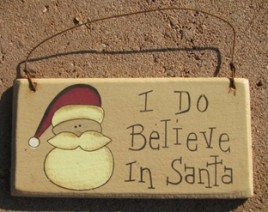 gr116bs - I do believe in Santa wood sign 