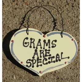  1034G - Grams Are Special  smalll wood Heart 