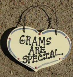  1034G - Grams Are Special  smalll wood Heart 