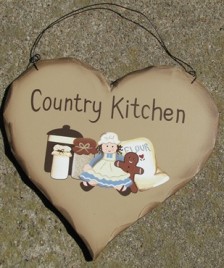  HP12 - Country Kitchen Wood Heart 