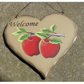  Welcome Apple Heart HP20 Wood