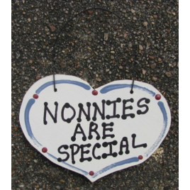  Nonnies Are Special  smalll wood Heart 