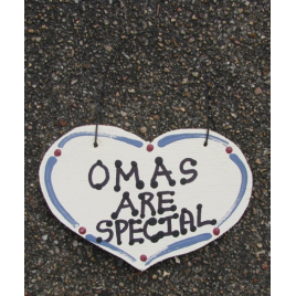Omas Are Special Wood Small  Grandmother Heart 