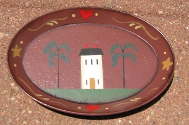 OPS5 Mini Oval Wood House Plate 