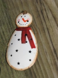 Metal Christmas Ornament OR-303 Snowman 