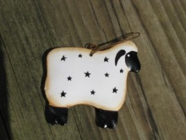  OR324- Sheep tin punched ornament 