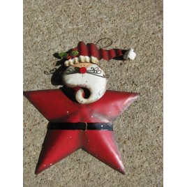 OR-606 Santa Star Metal Christmas Ornament 