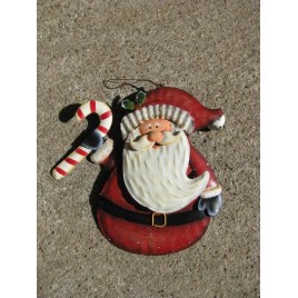 OR-608 Santa with Candy Cane Christmas Ornament