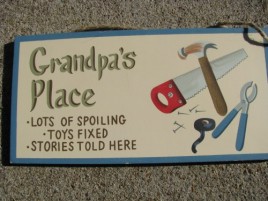 P35 - Grandpa's Place wood sign 