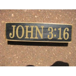 PBW975B - John 3:16 wood block 