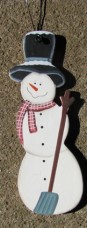 Snowman Christmas Ornament 1158 - Skinny Snowman 