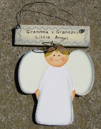 Wd1223A  Grandma and Grandpa's Little Angel wood