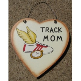 WD1900F - Track Mom wood heart 