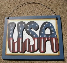 WD2054 - USA wood sign