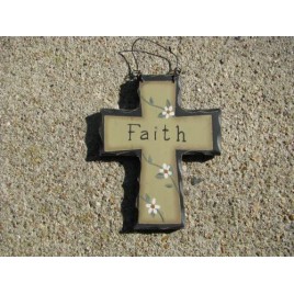  Primitive Wood Mini Cross WD803 - Faith