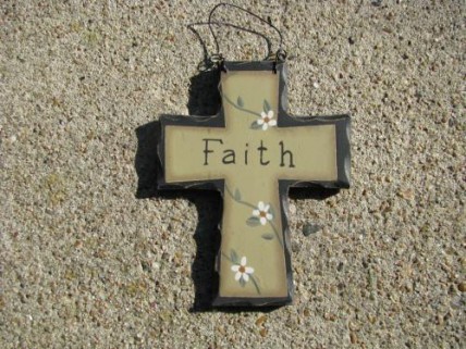  Primitive Wood Mini Cross WD803 - Faith