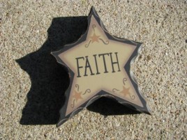 Primitive Wood WD902 - Faith Standing Star 