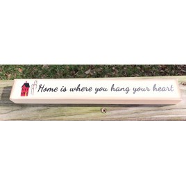 WD983 Home is where you hang your heart wood block 