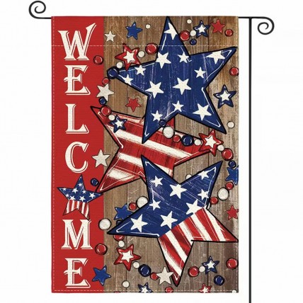 TP2162694 Welcome American Stars And Stripes garden flag double sided