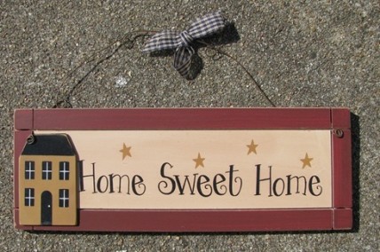 Primitive wood sign wp2014 home sweet home 