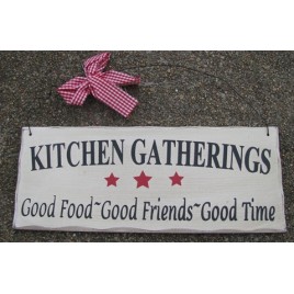 wd306 Kitchen Gatherings Wood Sign 